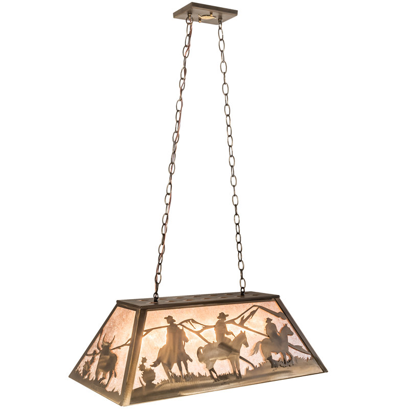 Cowboy And Steer 6 - Light Pendant