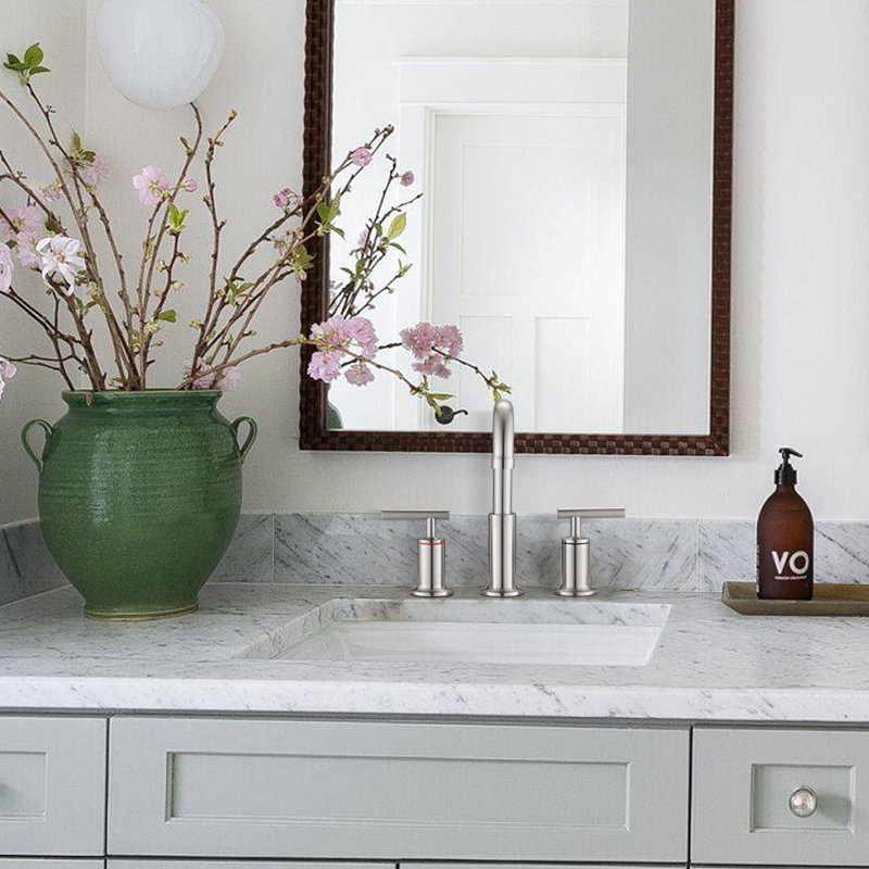 Bathroom Faucet with Drain Assembly, Brushed Nickel