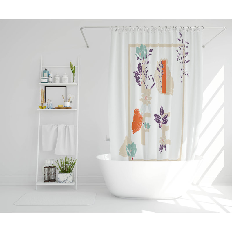 Lovitz Polyester Shower Curtain Set, 168cm H x 168cm W