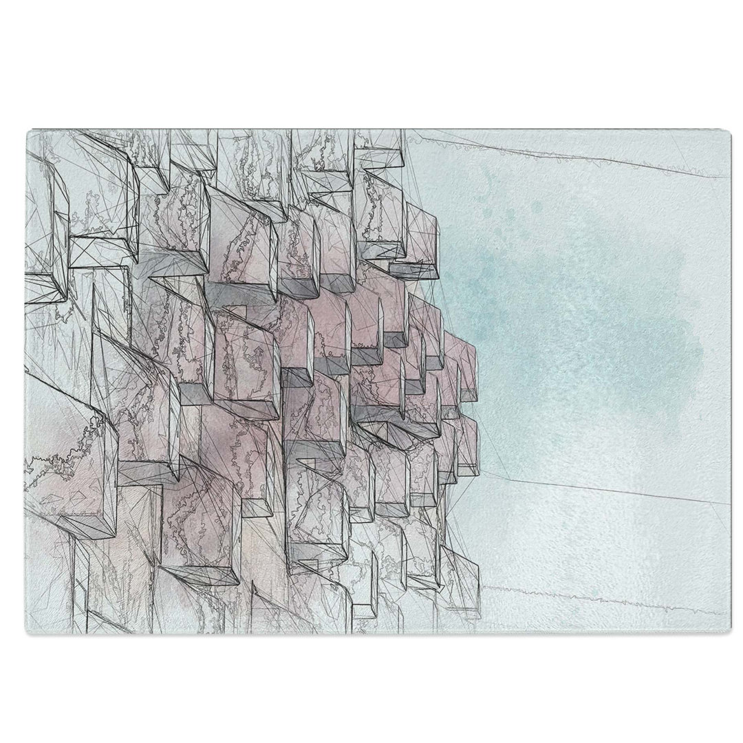 Tempered Glass Architecture Sketch Vol.34 Chopping Board