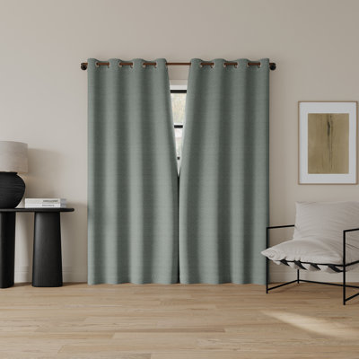 Indigo Road by Egypt Sherrod Sarasi Contrast Tweed Magnetic Closure 100% Blackout Grommet Curtain Panel