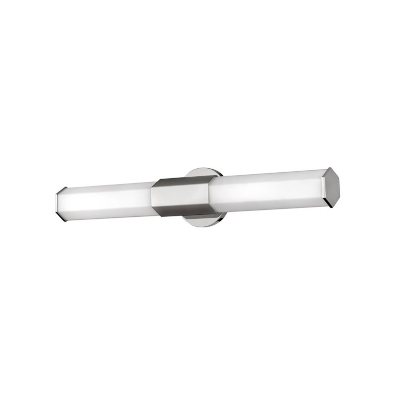 Barre d'éclairage de salle de bain 1 lumière DEL Belden, Nickel poli
