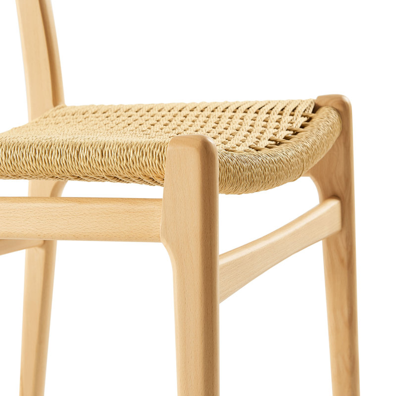Wynn Rope And Wood Dining Side Chairs Set Of 2, Natural