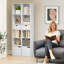 HOMCOM 6-Tier Bookcase SlimDrawer Door 30 x 24 x 158cm-1352043779
