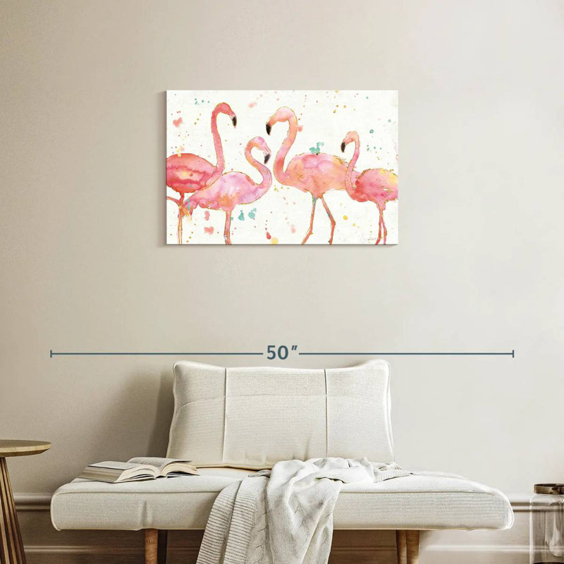 Brampt flamant rose I, H 20 po x l 30 po