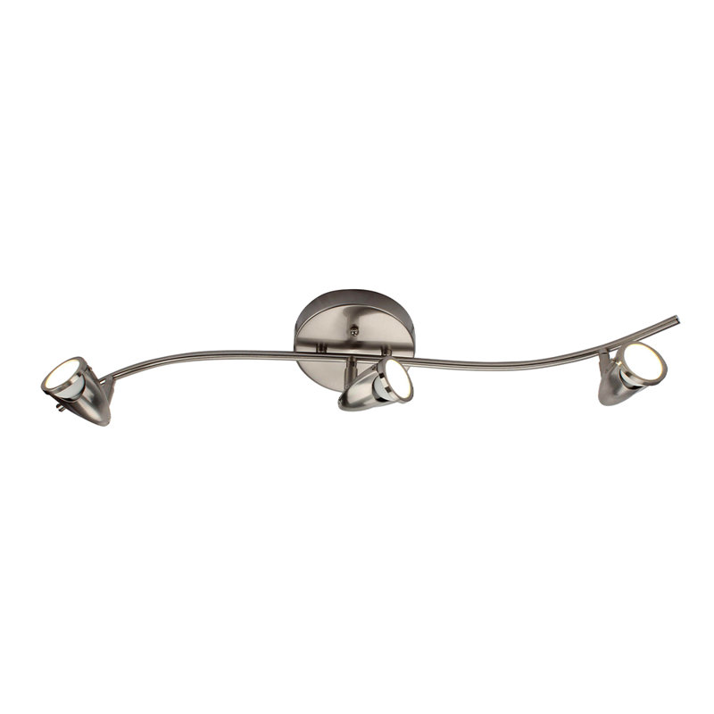 Brushed Nickel 3-Light LED Flush Mount Ceiling Fixture