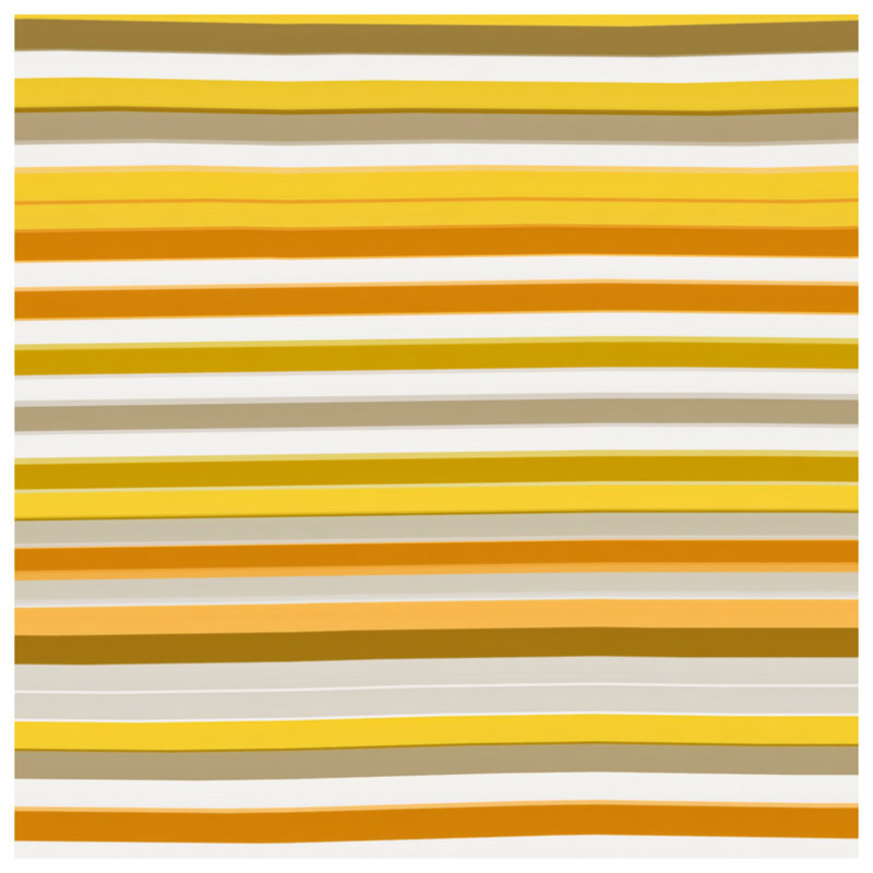 Tapis de bain jaune à rayures, L 34 po x L 21 po