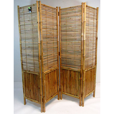 72 " W x 72 " H 4 - Panel Bamboo / Rattan Folding
