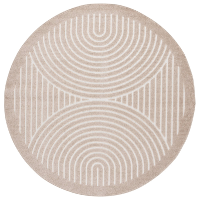 Mehikdip Stella Performance Striped Rug, Square 6'7"