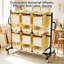 Chariot porte-chaises pliantes, chariot de rangement roulant robuste à hauteur réglable, capacité de 363 kg, peut contenir 84 chaises pliantes ou 42 chaises et 12 tables