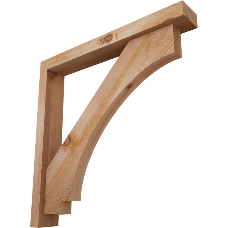Support de bloc impérial avec entretoise décalée, 28 po x 28 po, Cèdre rouge occidental de l 4 po (scié brut)