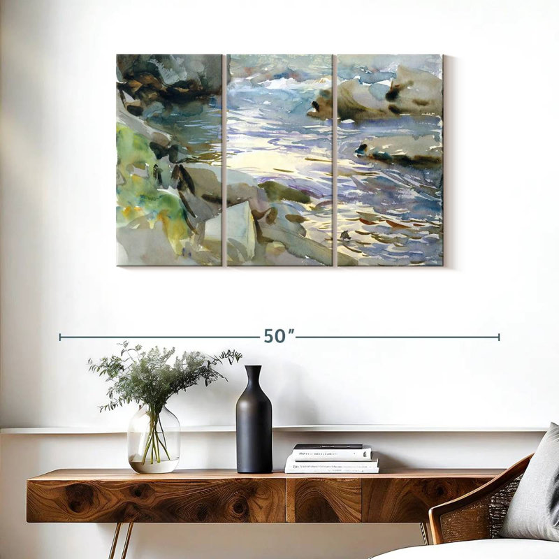Alvord Stream and Rocks, 1901-1908, H 24 po x l 38 po