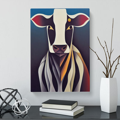 Contemporary Cow - Wrapped Canvas