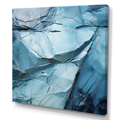 Minimalisme bleu et noir Glacier II - impressions sur toile Glacier