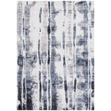 Abstract Area Rug in Ivory