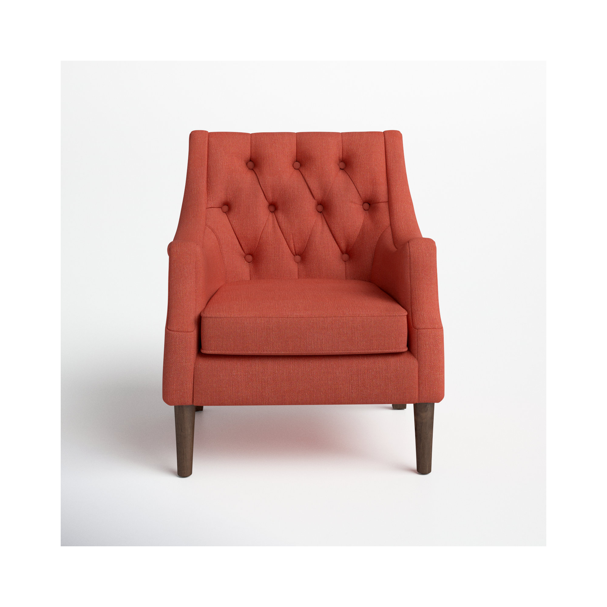 Anatonia 29.25" Wide Tufted Wingback Chair, Spice