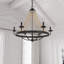 Lustre rustique perlé 6 lumières Larayah