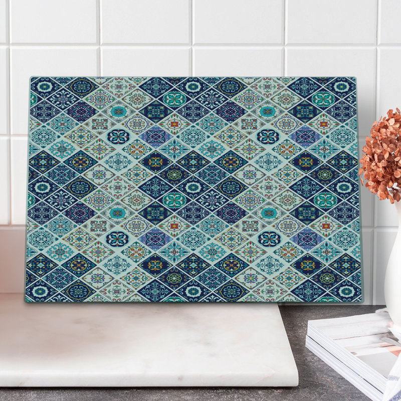 Multicolore Ambesonne, grande planche à découper traditionnelle portugaise, multicolore