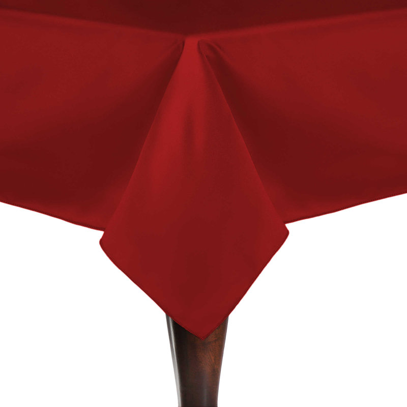 Ultimate Textile Rectangular Tablecloth, Red, 120" x 72", 5