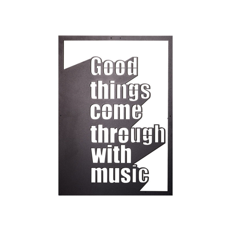 Stylish Black Decorative Metal Wall Accessory, 19.7 x 27.6 Inches | 100% Metal Construction, Thickness: 0.08 Inches | Perfect for Home Decor, Living Room, Office, and Gallery Walls, Durable and Elegant Design