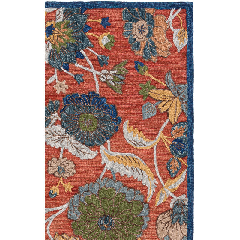 Tapis floral en laine Daundra, Rectangle 4 pi x 6 pi