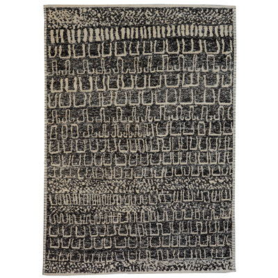 Wool Moroccan Area Rug in White
