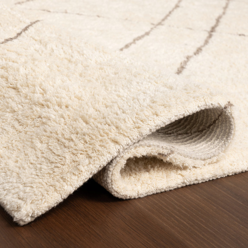 Egeria Modern Abstract Cotton Area Rug, Rectangle 5' x 7'8"
