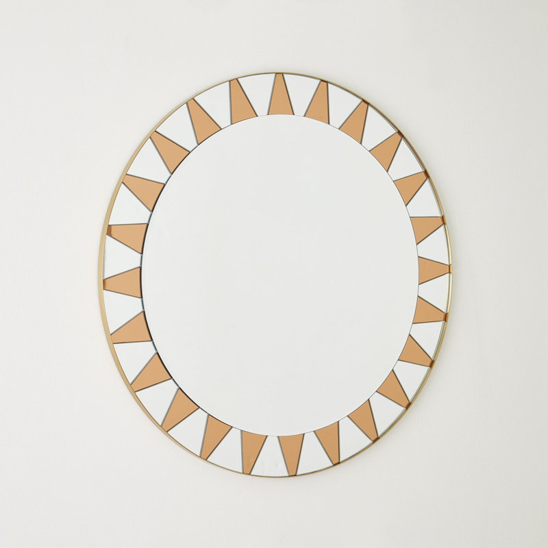 Miroir rond rond - laiton