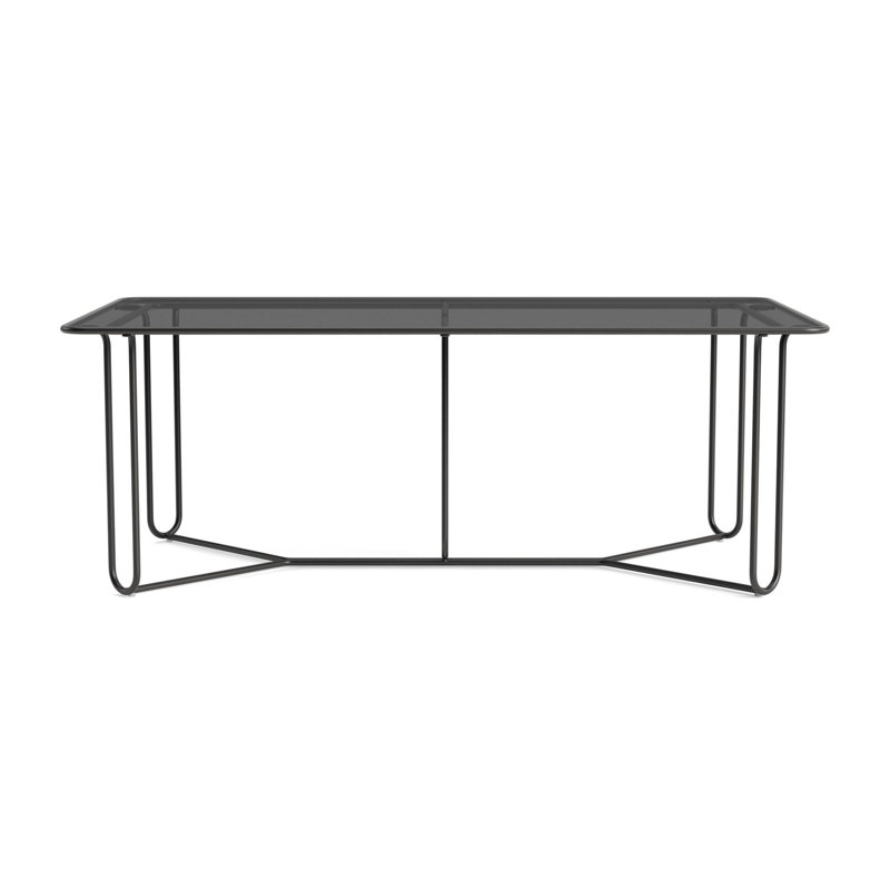 Walter Lamb Outdoor Dining Table, Textured Pewter