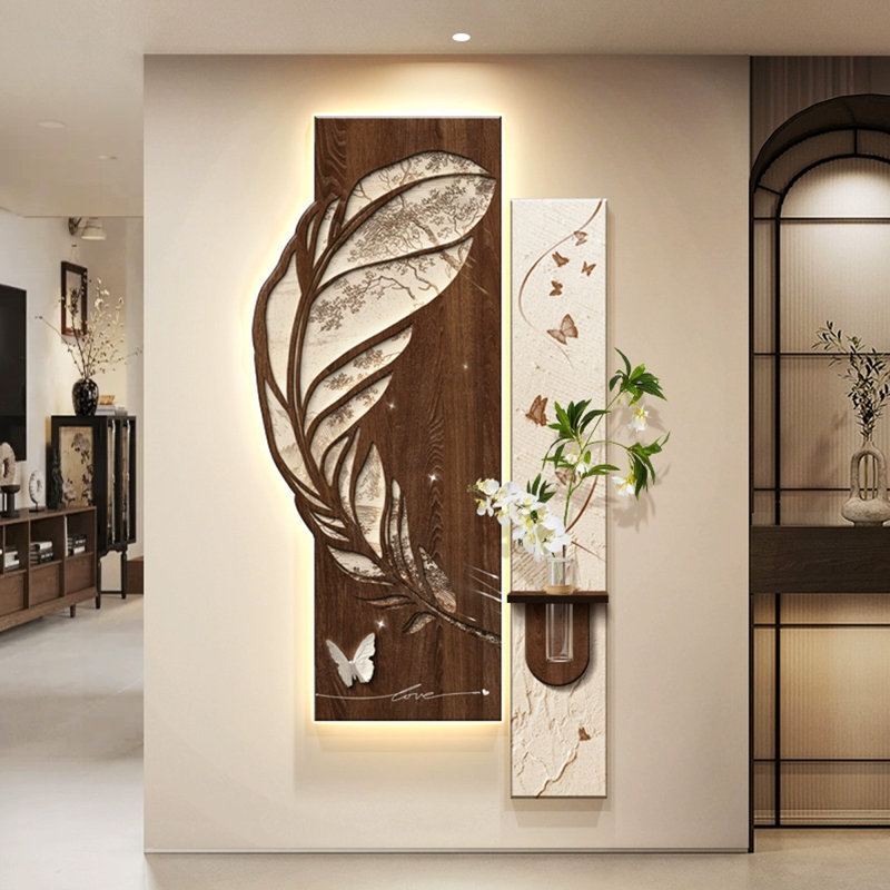Nut-brown + White Rectangle Sandstone Wall art, 42.13" H x 23.62" W x 1.97" D, Nut-brown/White
