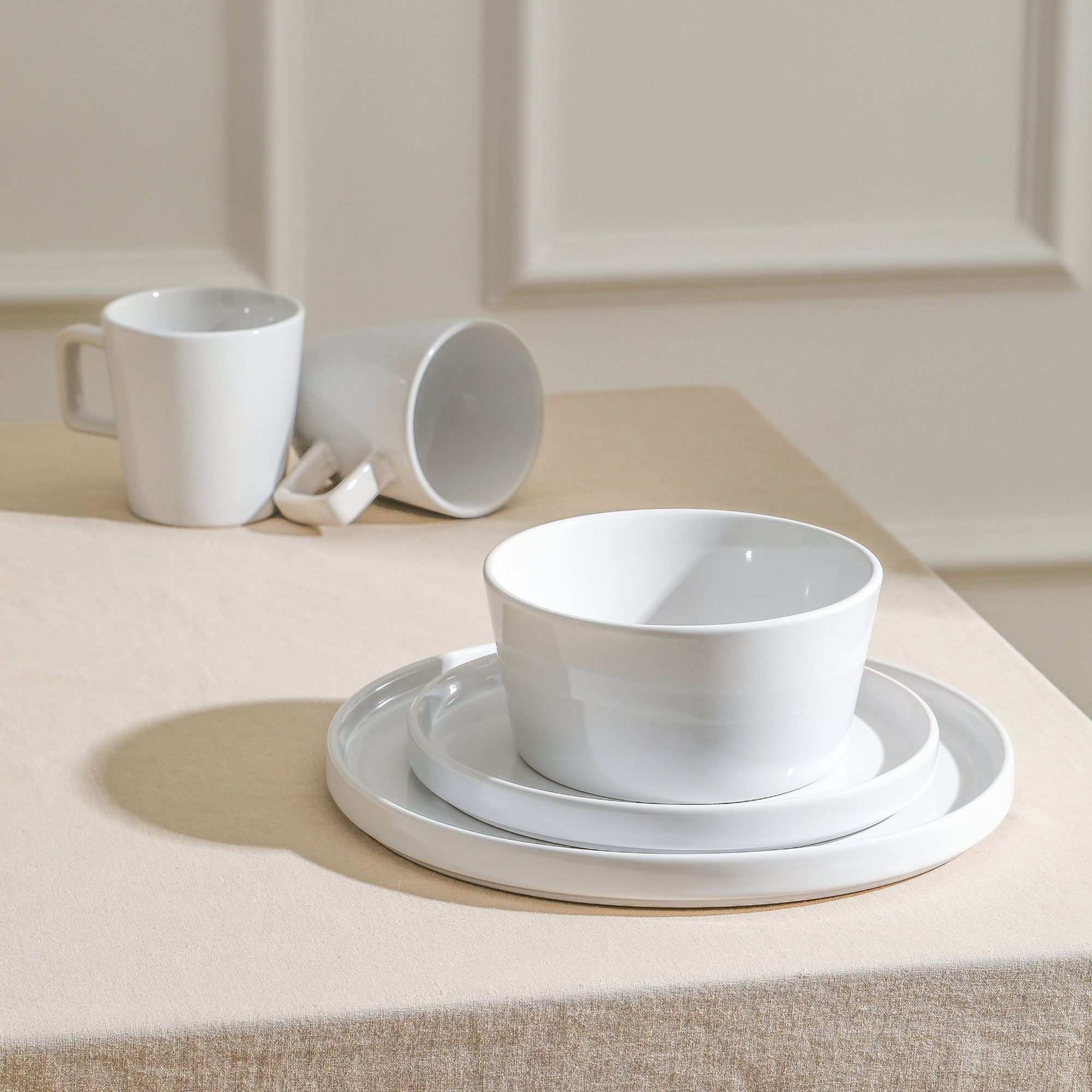Celina Dinnerware Set, White, 32