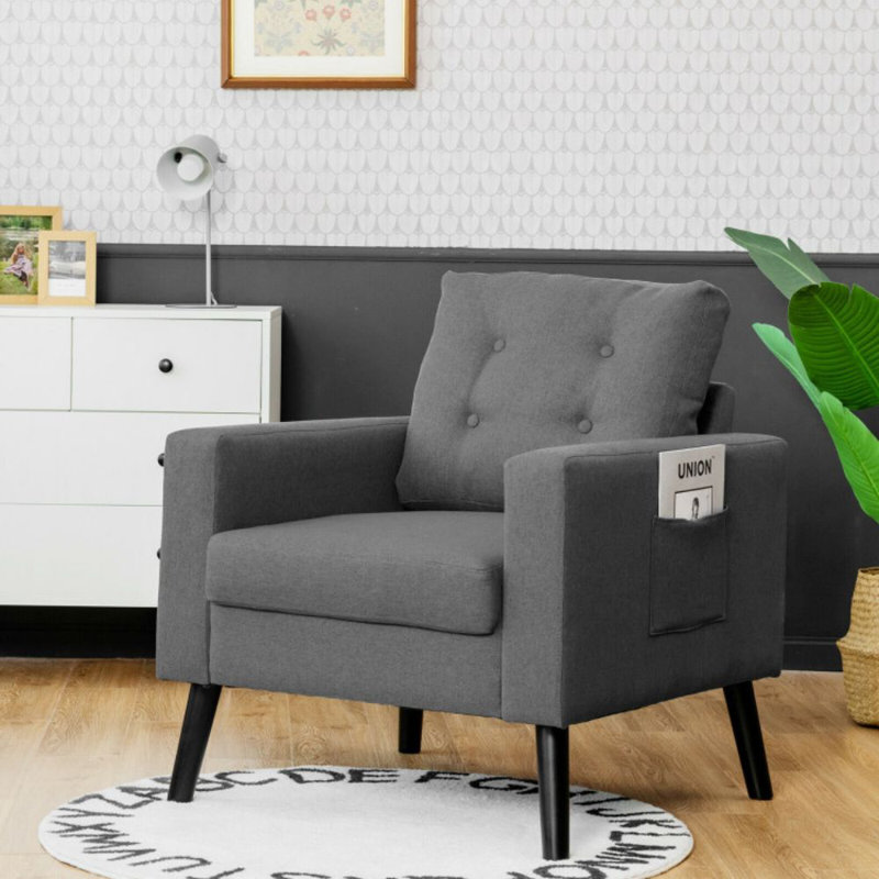 Grunwald Upholstered Armchair, Gray