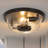 Dcaildz 2 -light Round Shade Outdoor Flush Mount Ceiling Lights with Motion Sensor