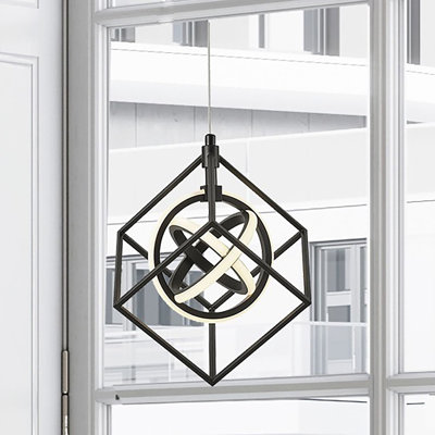 Johnese 1 - Light Matte Black Geometric Pendant