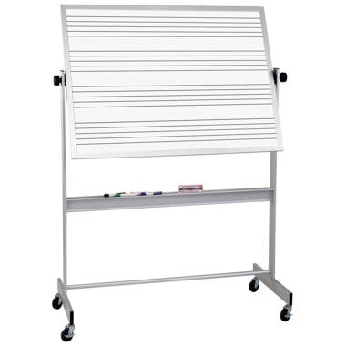 Mobile Double-Sided Magnetic Combination Ghost Grid/Whiteboard, 72 x -  NextGen Furniture, Inc.