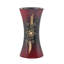 Vase à fleurs rouge en bois de manguier rouge et balinais