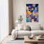Mexican Life Mexican Festival 2 Colorful Vibrant Abstract City Architecture Wall Art Print 1 Piece Wrapped Canvas Wall Art-1856820933