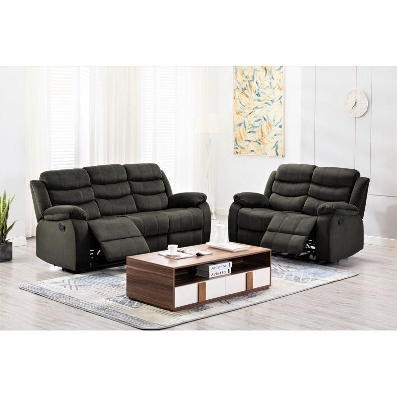 Ensemble de salon inclinable 2 pièces Januari, Sauge