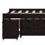  Lit de rangement double avec lit gigogne, 2 tiroirs, tablettes et table de chevet Orear-108840137