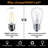 Banord LED 48 Foot String Lights, 16 Warm White Bulbs for Outdoor Use