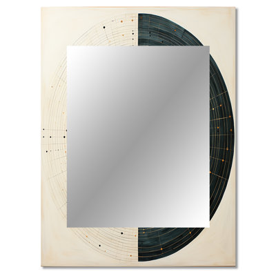 Grey White Minimalist Ying Yong - Minimalism Mirror, Modern Decorative Wall Mirror, Printed Metal Art