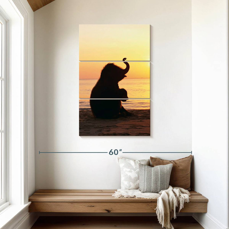 Bébé éléphant Brampt Beach, H 45 po x l 28 po