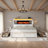 Sherell 57'' Farmhouse Queen Size Bed Frame with Non-Heating Fireplace&LED Light&4  Drawers,White-2126861122-2126861121