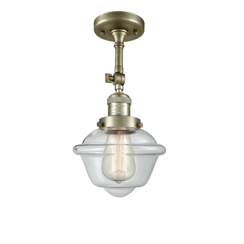 Gaspard Dimmable Bath Sconce, Antique Brass, 60 Watt Vintage Incandescent Bulb, Clear