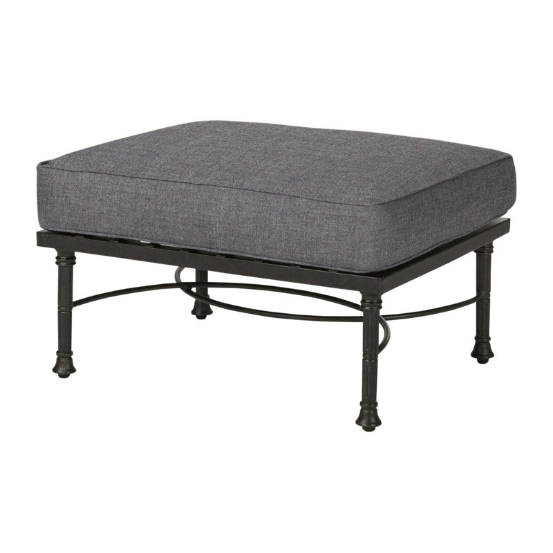 Florence Sectional Ottoman with Cushion, Desert Bronze, Cast Slate Sunbrella® Plainweave