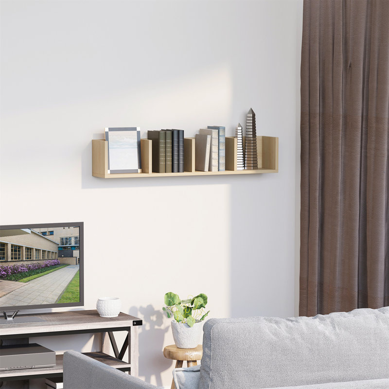 Broadhurst 18 cm H x 95 cm W Floating Bookcase