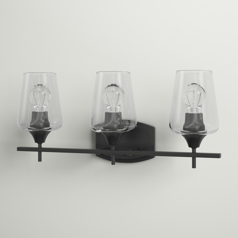 Dahlya 3 - Light Dimmable Vanity Light, Matte Black