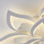 Ventilateur de plafond moderne blanc à motif floral de 81 cm (32 pouces) avec télécommande, éclairage DEL à intensité variable et 6 vitesses-136069967