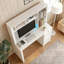 Bureau d'ordinateur avec huche et bibliothèque, bureau de direction en bois pour adolescents-1274336256