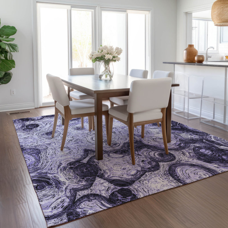 Loreen Washable Abstract Indoor / Outdoor Rug, Rectangle 10' x 14'